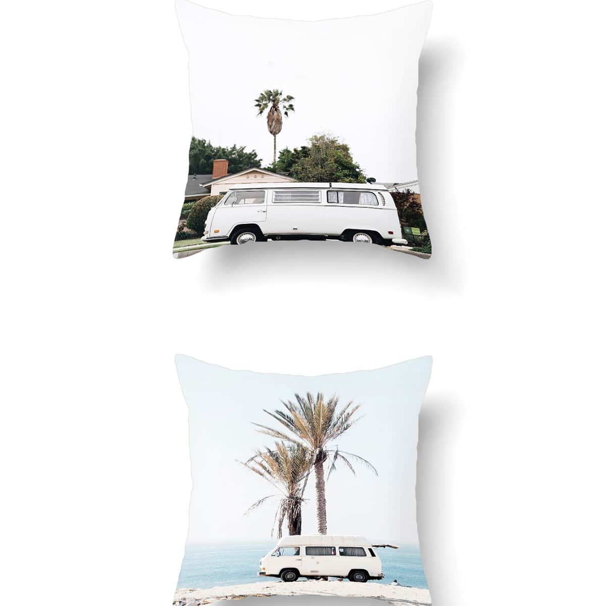 

1pc Car Print Cushion Cover Without Filler, Multicolor