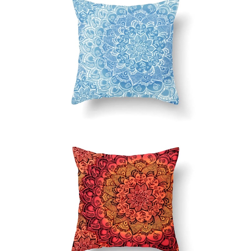 

1pc Flower Print Cushion Cover Without Filler, Multicolor