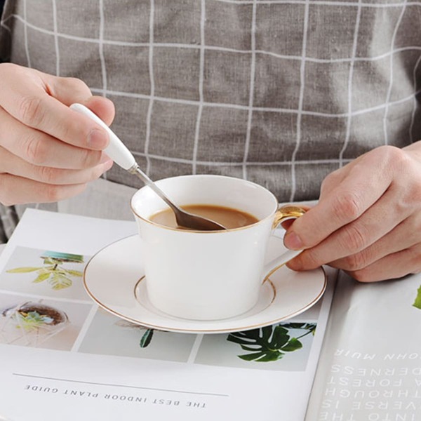 

1pc Tea Cup & 1pc Saucer & 1pc Spoon, White