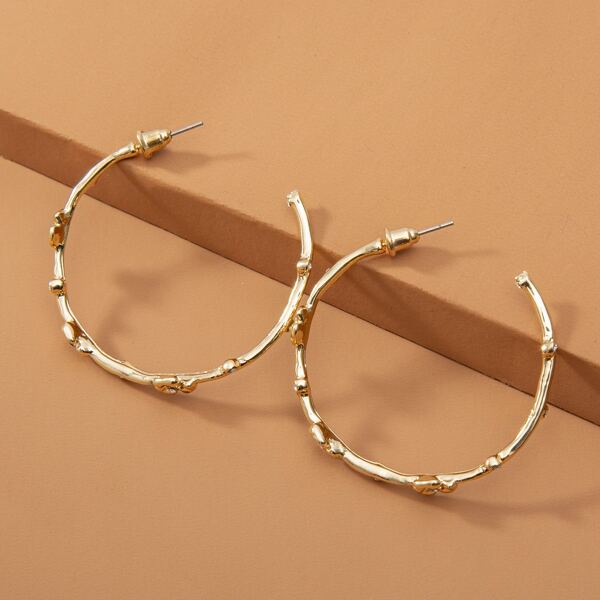 

Cuff Hoop Earrings, Gold