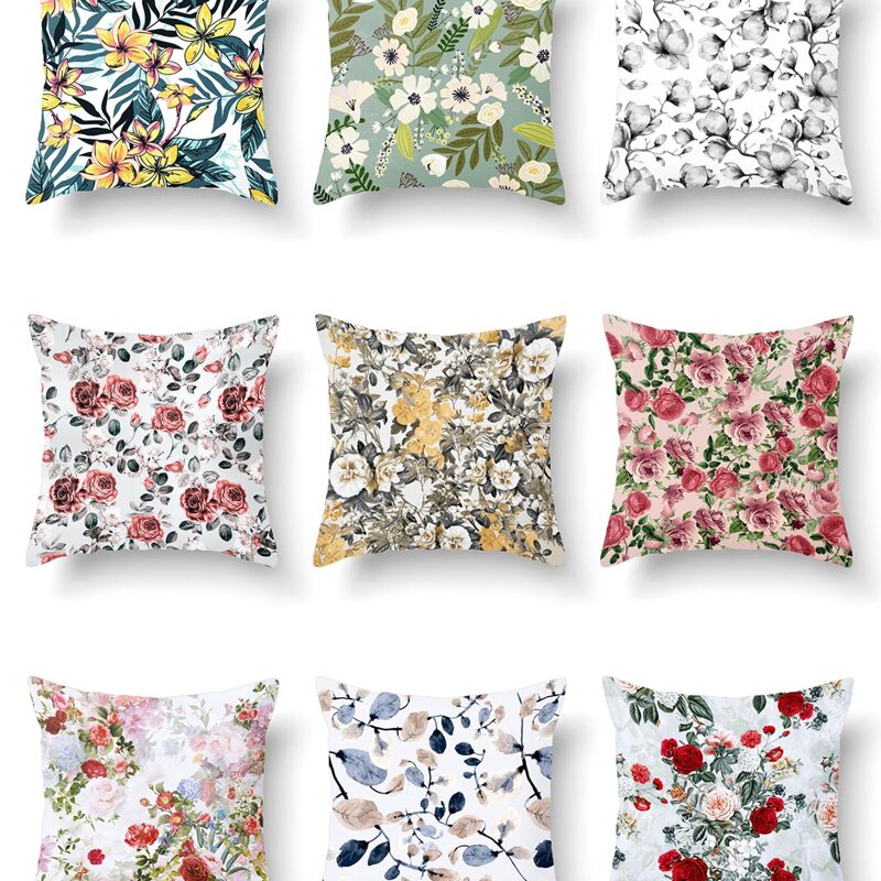 

1pc Floral Pattern Cushion Cover Without Filler, Multicolor