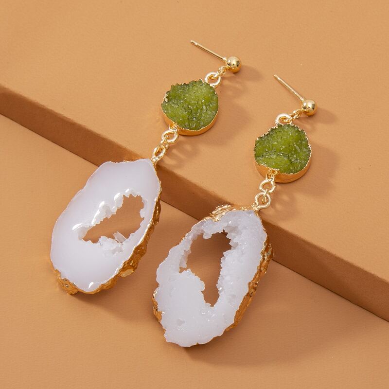 

Hollow Out Drop Earrings, Multicolor