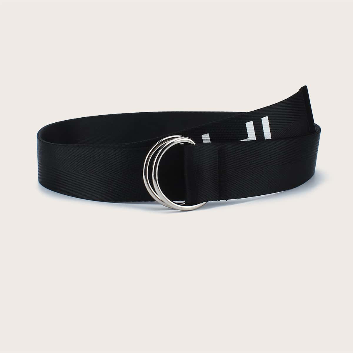 

Slogan Graphic Tape Belt, Black