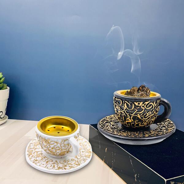 

1pc Tea Cup Design Incense Burner, Multicolor