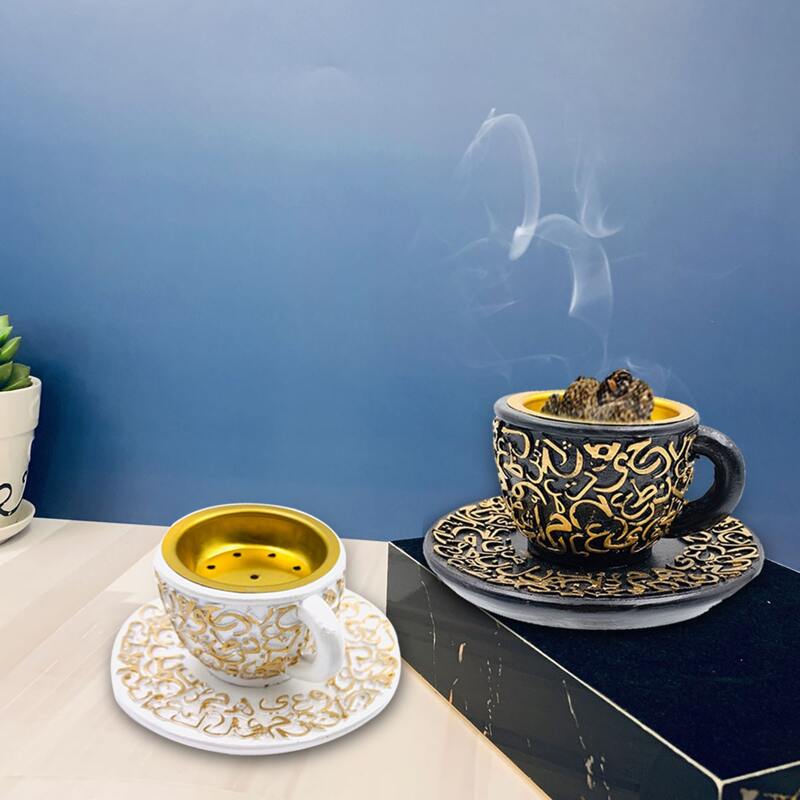 

1pc Tea Cup Design Incense Burner, Multicolor