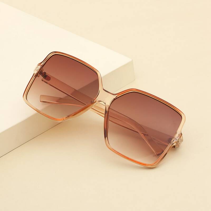 

Square Frame Sunglasses, Brown