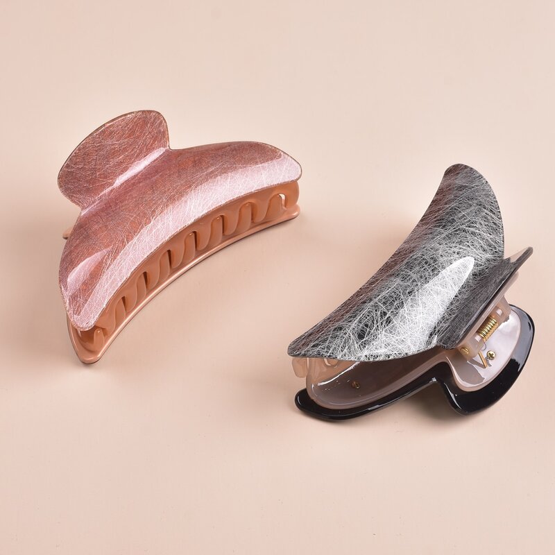 

2pcs Acrylic Hair Claw, Multicolor
