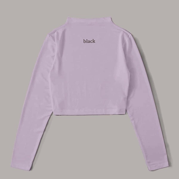 

Letter Graphic Long Sleeve Tee, Purple