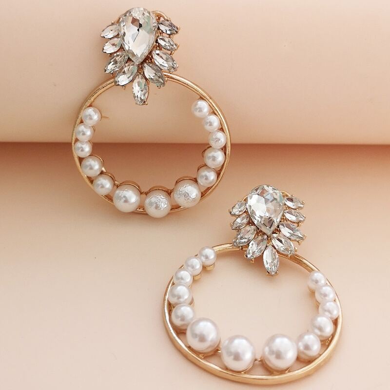 

Faux Pearl Decor Drop Earrings, Multicolor