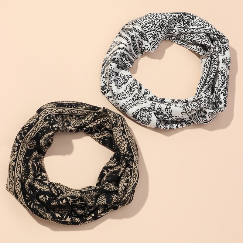 

2pcs Paisley Pattern Headband, Multicolor