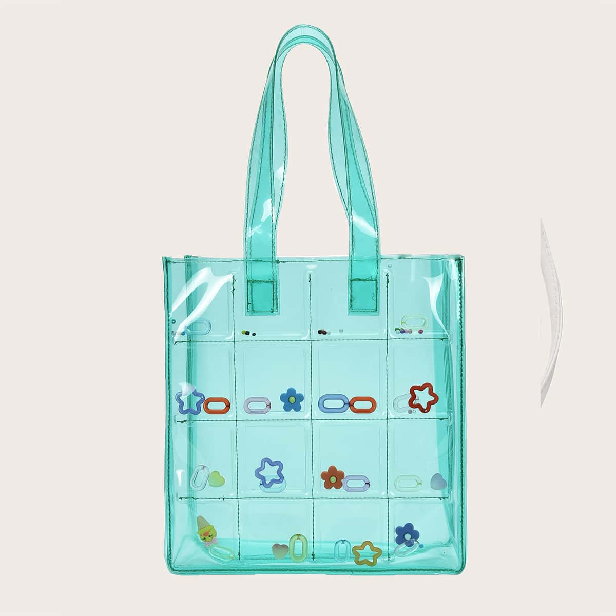 

Clear Ice Cream Decor Tote Bag, Green