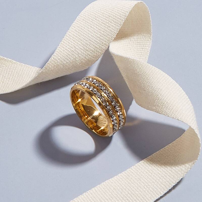 

Guys Stainless Steel Ring, Gold