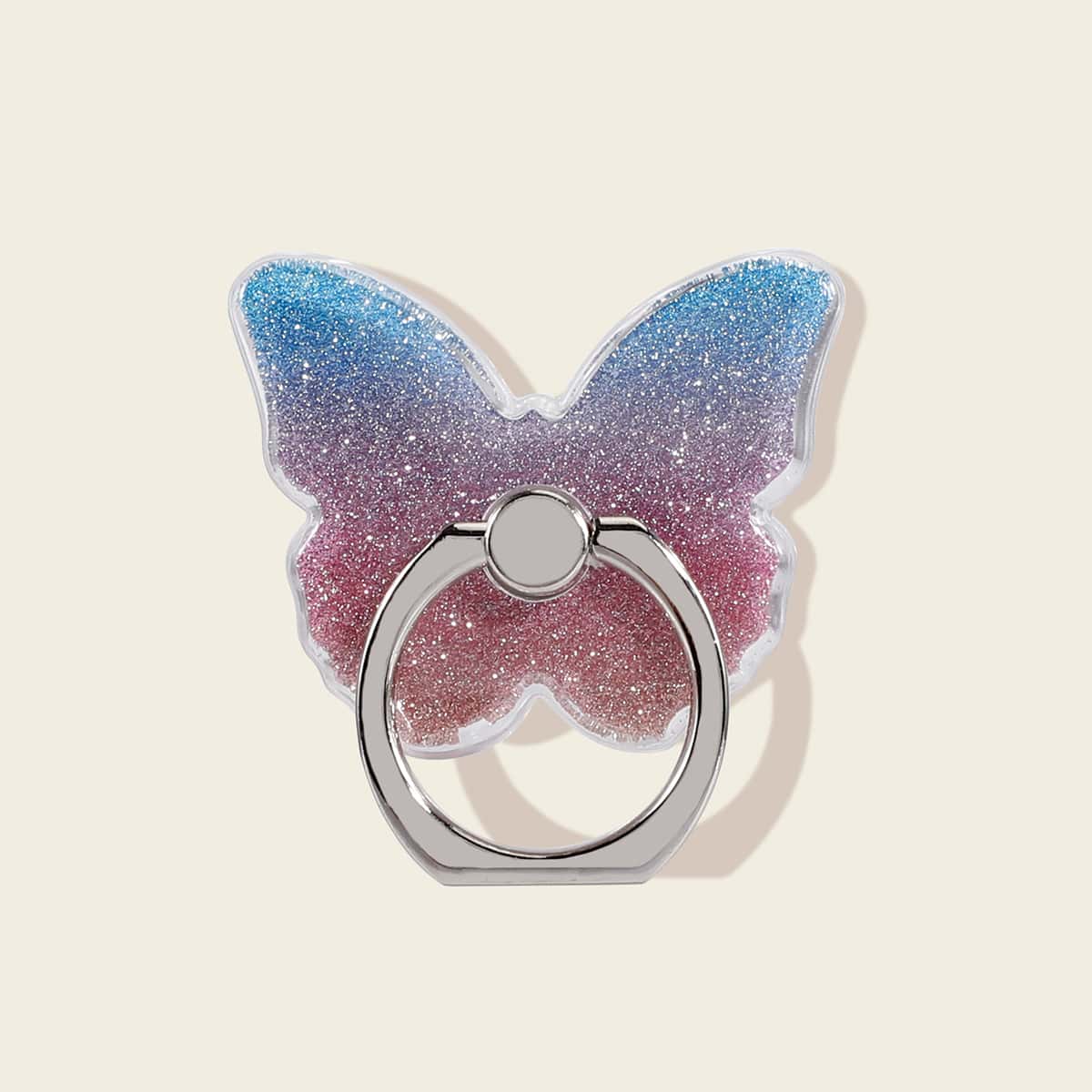 

Glitter Butterfly Phone Ring, Multicolor