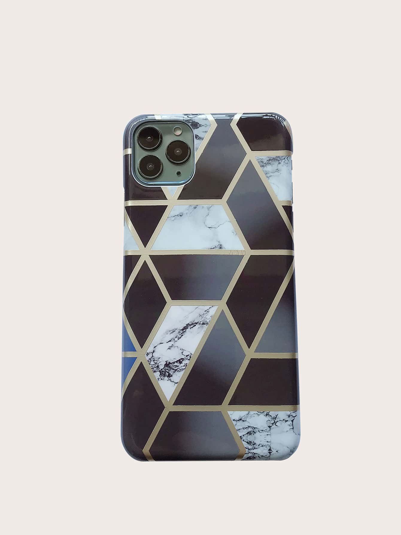Coque à motif géométrique compatible avec iPhone - Multicolore - Voir 1