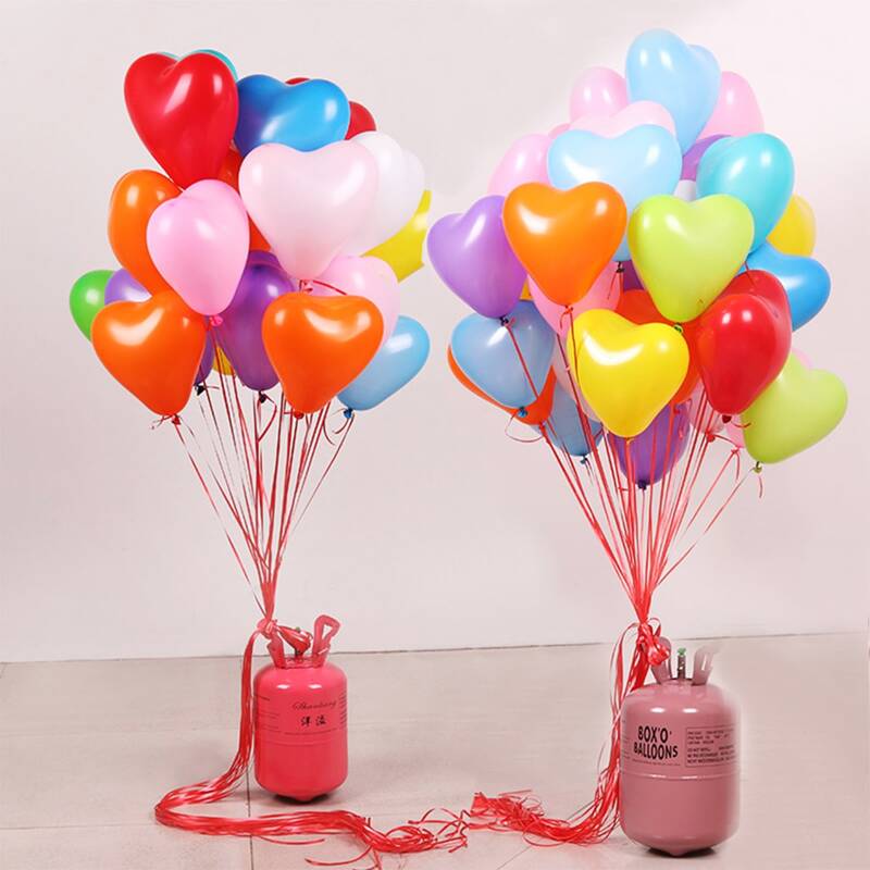 

20pcs Heart Shaped Random Balloon Without Gas Tank Shaped Decoration, Multicolor