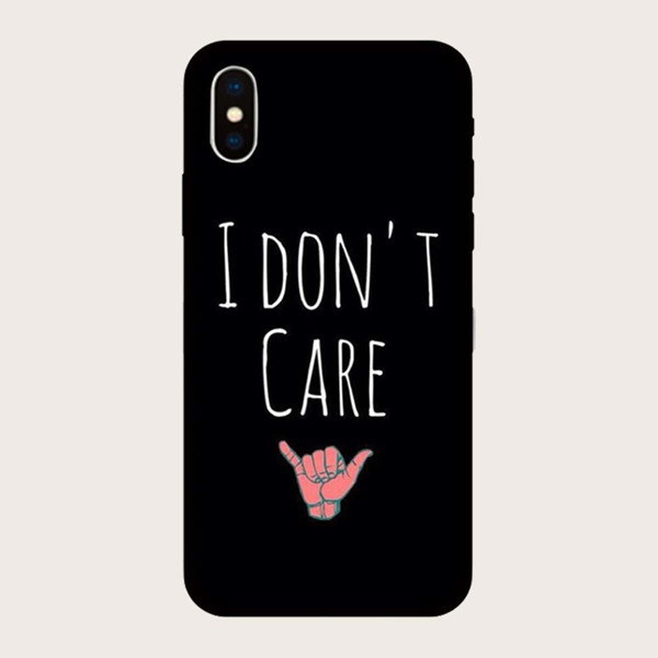 

Slogan Graphic iPhone Case, Black