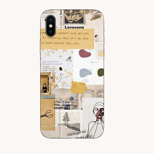 

Vintage Poster Pattern iPhone Case, Multicolor