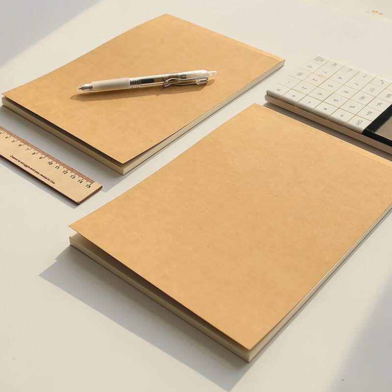 

1pack Plain Notebook, Brown