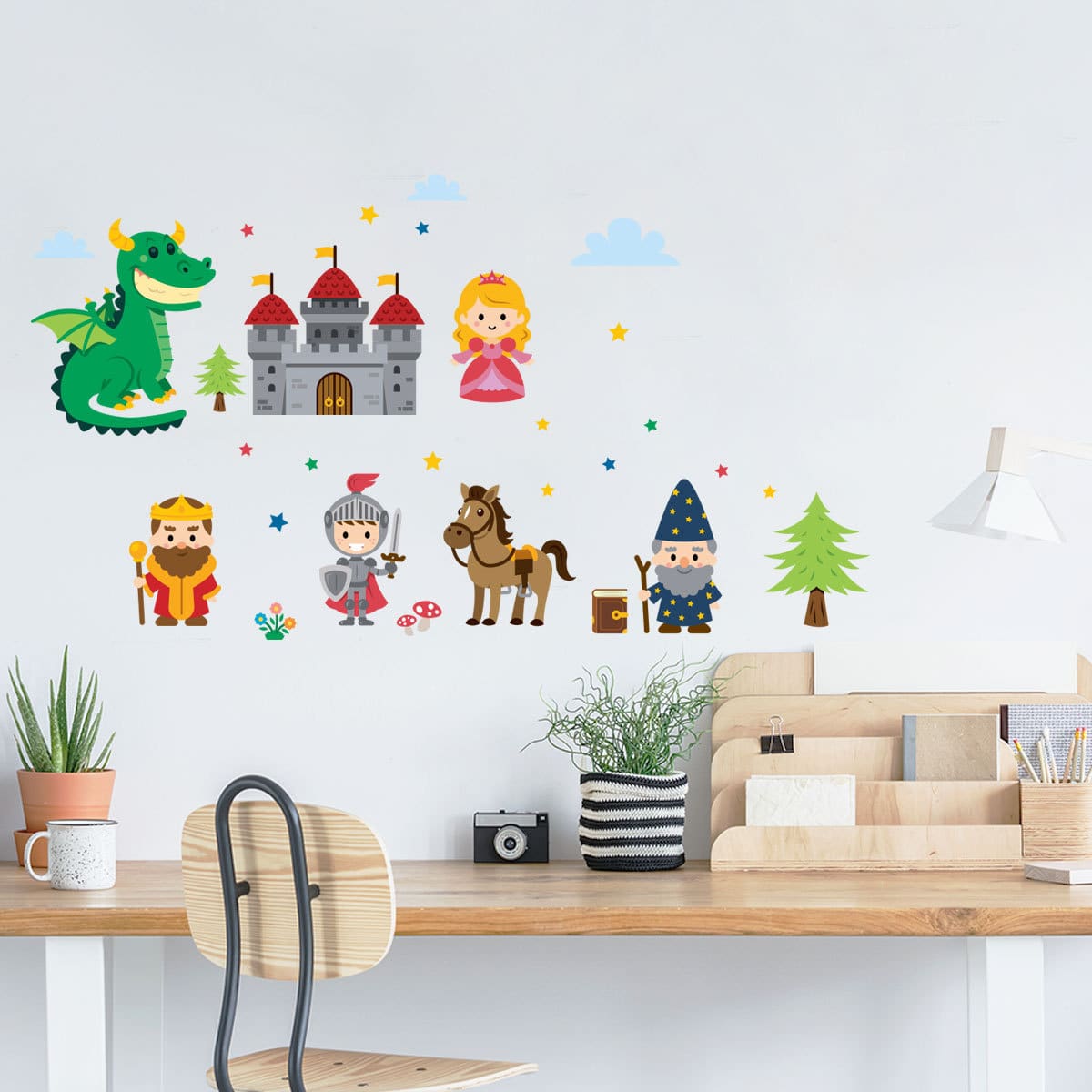

Cartoon Graphic Wall Sticker, Multicolor
