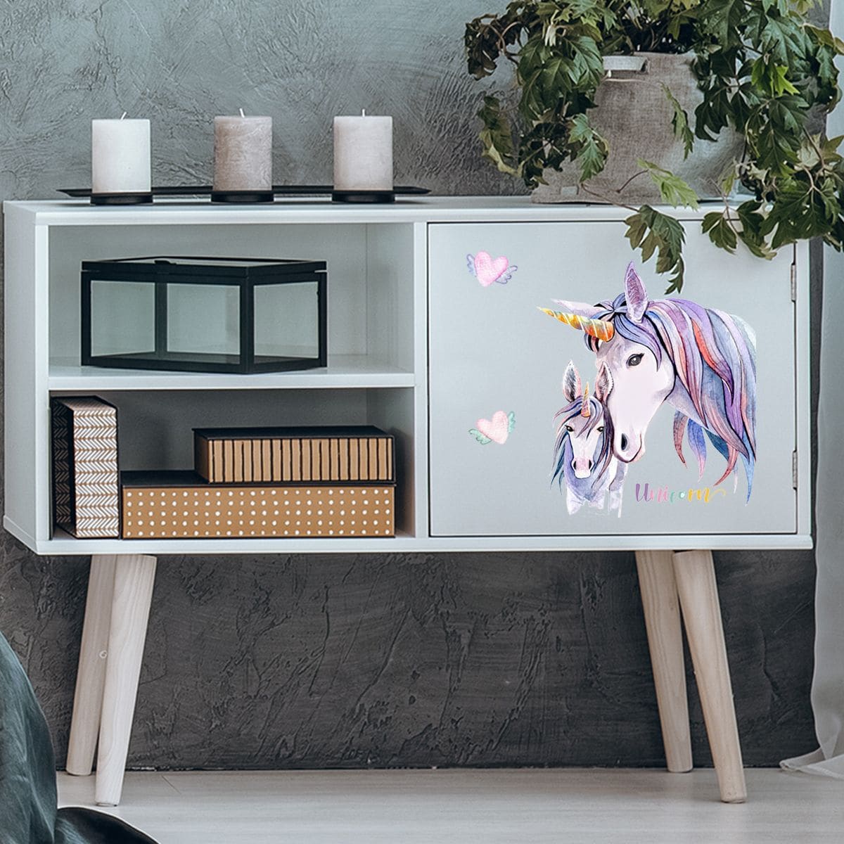 

Unicorn Print Wall Sticker, Multicolor