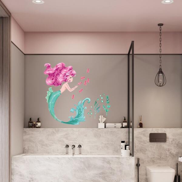 

Mermaid Print Wall Sticker, Multicolor