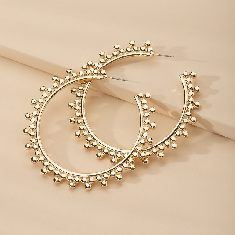 

Large Plain Hoop Earrings, Gold