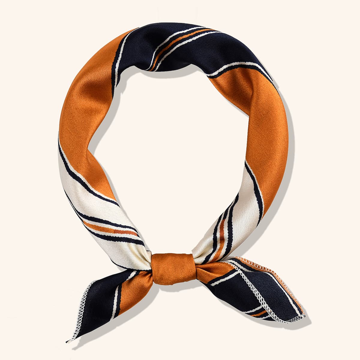 

Striped Pattern Bandana, Multicolor