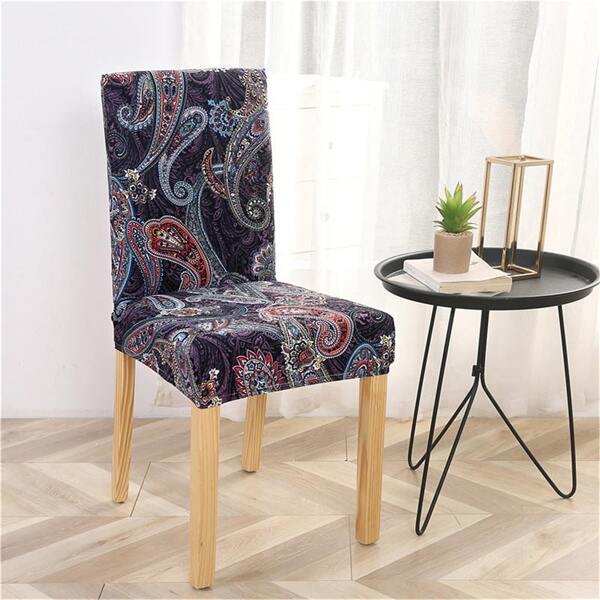 

Paisley Print Stretchy Chair Cover, Black
