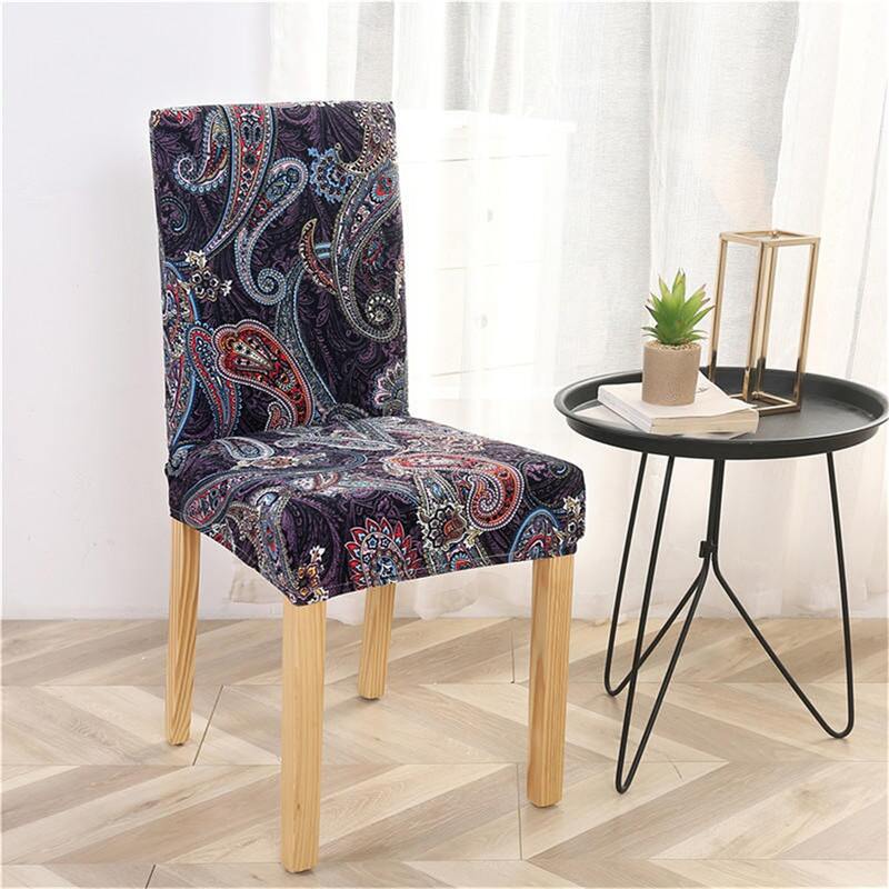 

Paisley Print Stretchy Chair Cover, Black