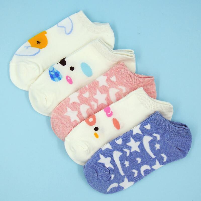 

5pairs Cartoon Graphic Socks, Multicolor