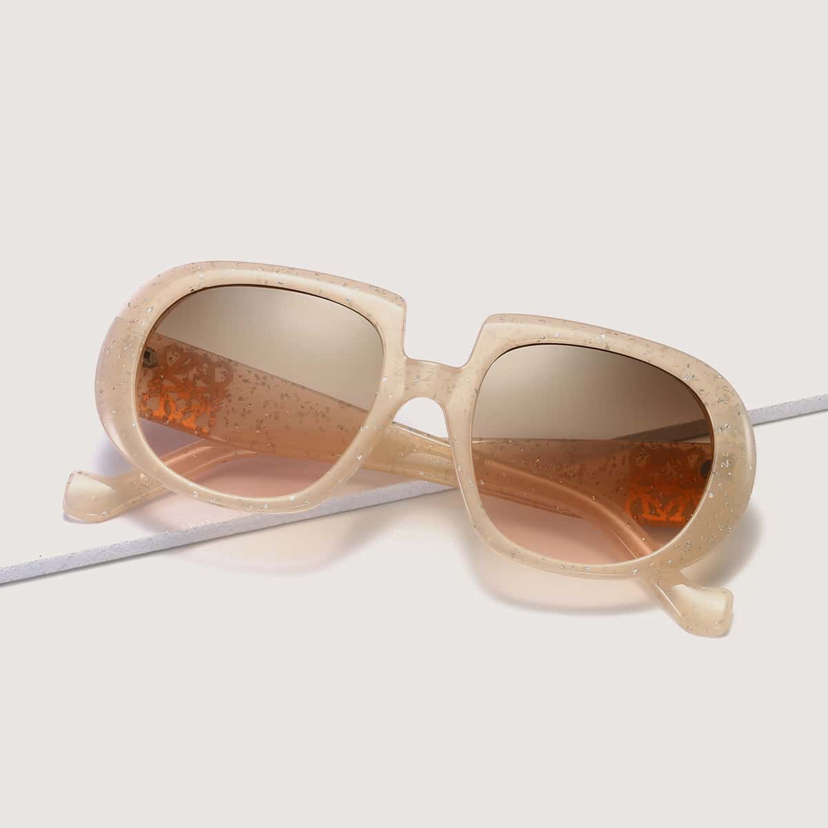 

Acrylic Frame Sunglasses, Nude