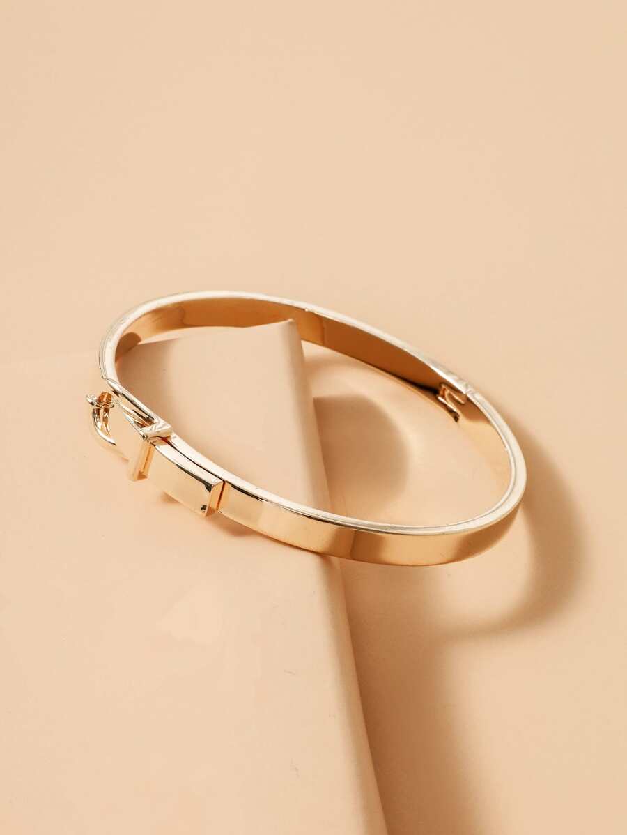 Simple Metal Bangle - Yellow Gold - View 1