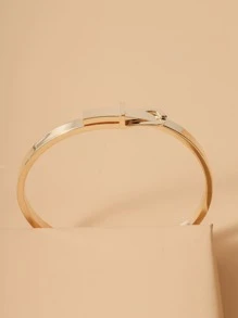 Simple Metal Bangle - Yellow Gold - View 3