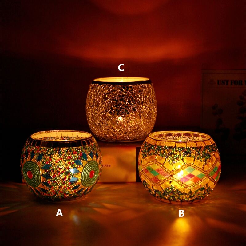 

1pc Mixed Pattern Candle Holder, Multicolor