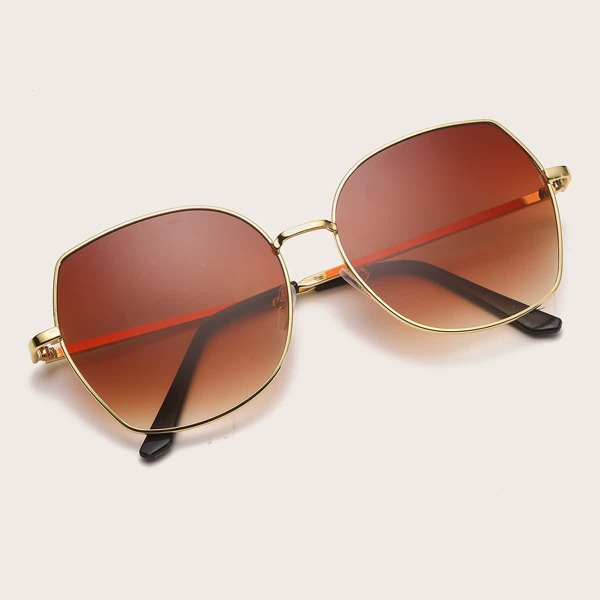 

Men Metal Frame Sunglasses, Brown
