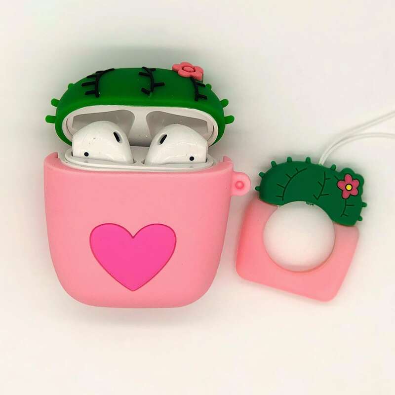 

Cactus Shaped AirPods Case, Pink