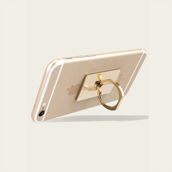 

1pc Metal Phone Ring, Gold