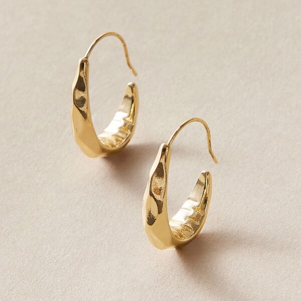 

Plain Hoop Earrings, Gold
