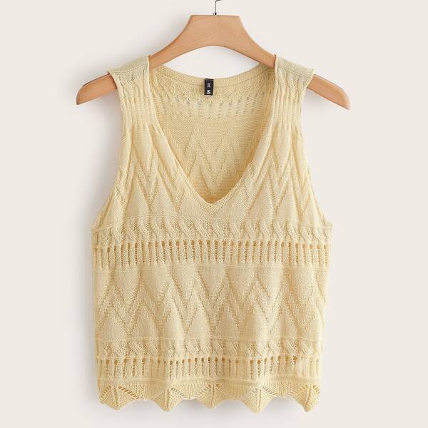 

Plus V Neck Solid Knit Top, Khaki