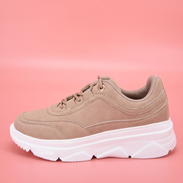 

Lace-up Front Chunky Sneakers, Pink