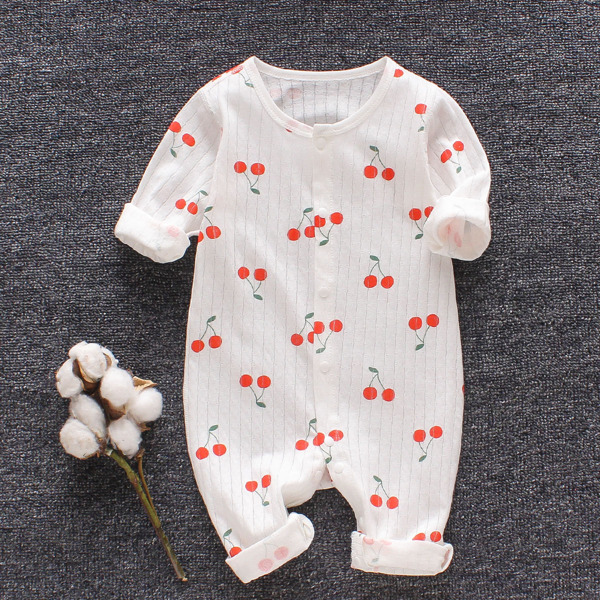 

Комбинезон с вишневым принтом для девочек, Белые