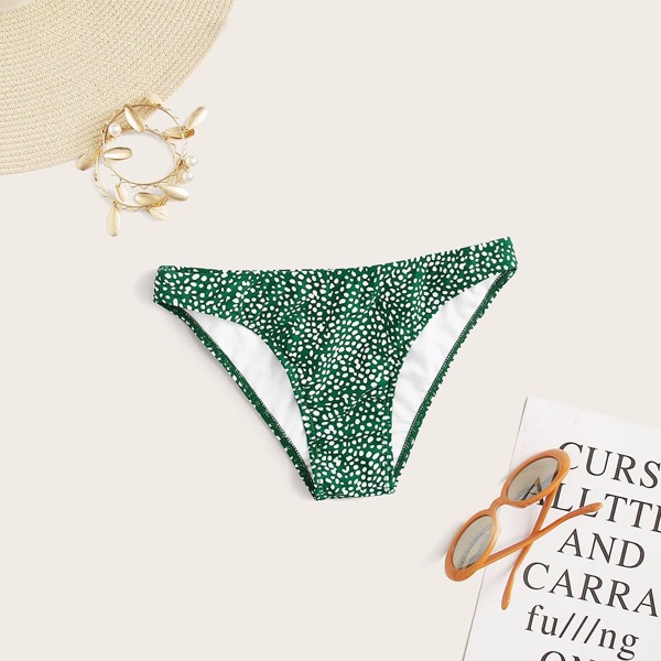 

Dalmatian Print Cheeky Bikini Panty, Green