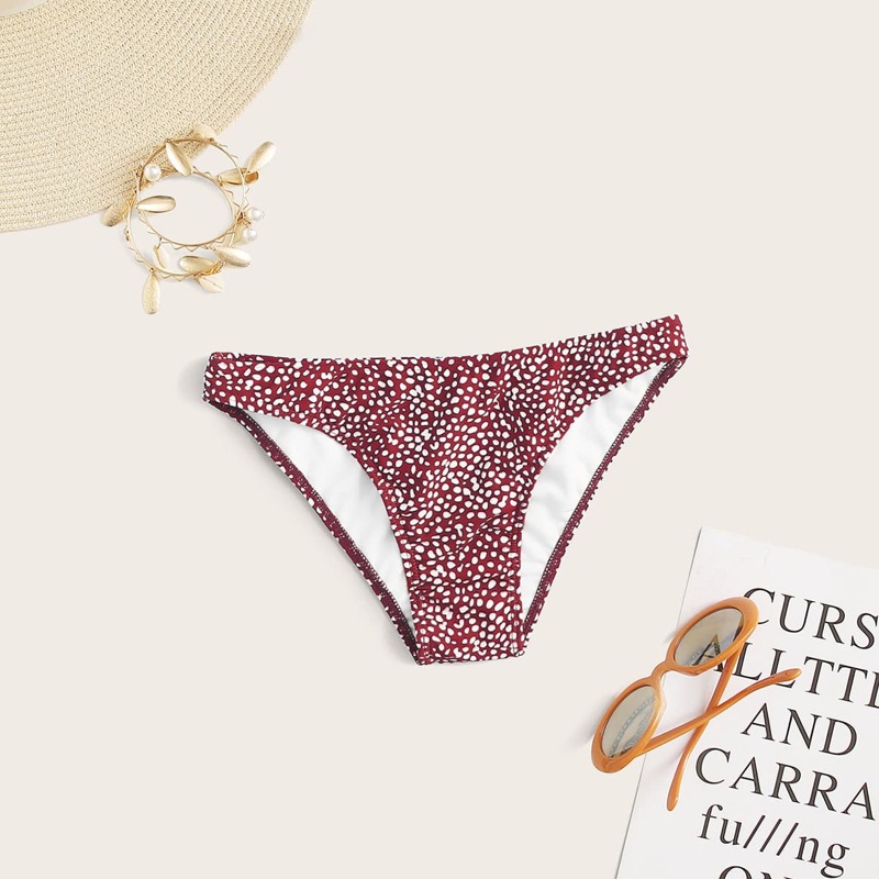 

Dalmatian Print Cheeky Bikini Panty, Red