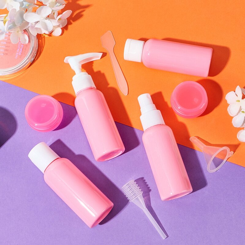

9pcs 50ml Travel Spray Bottle, Pink
