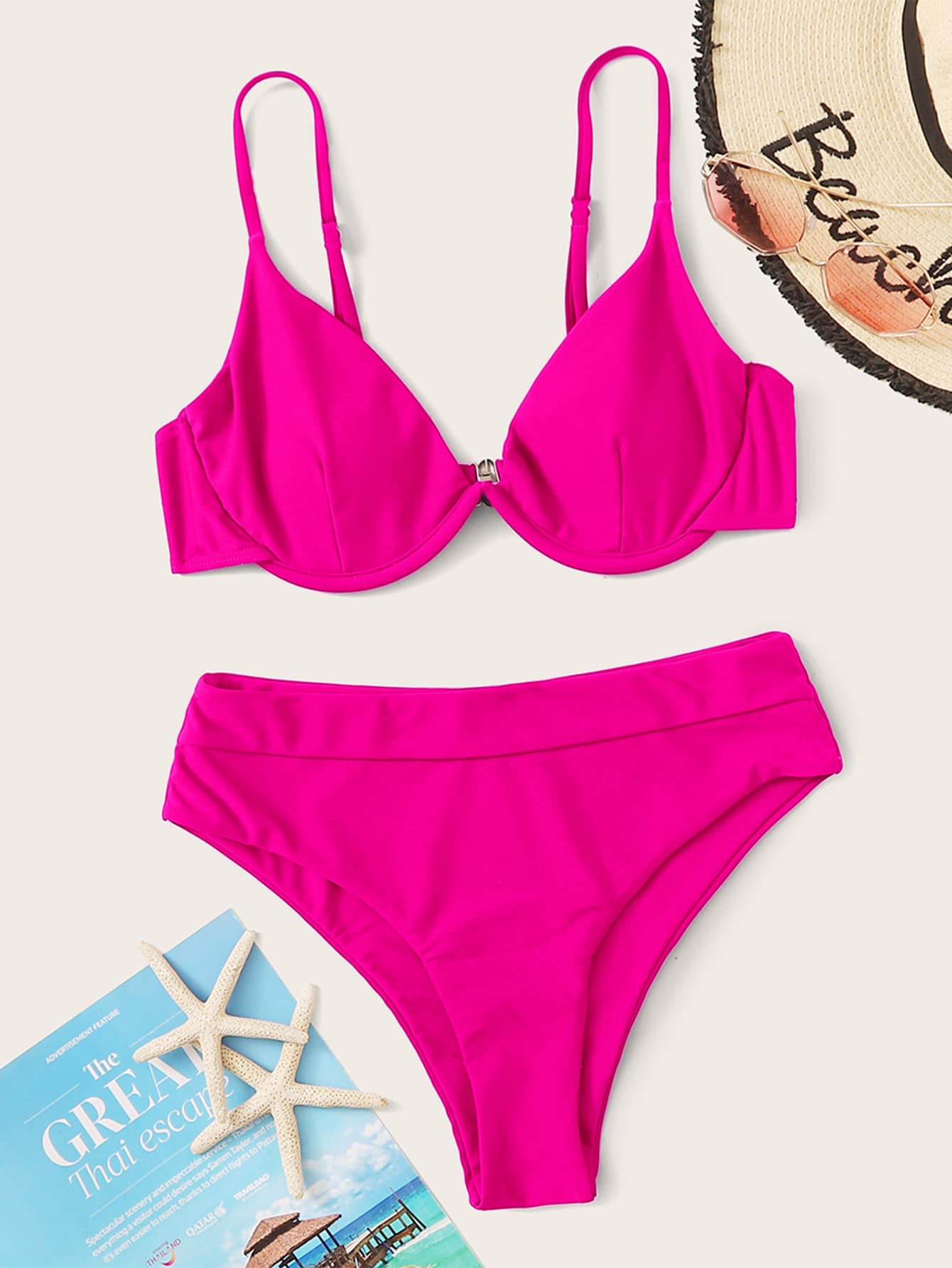 high waisted underwire bikini
