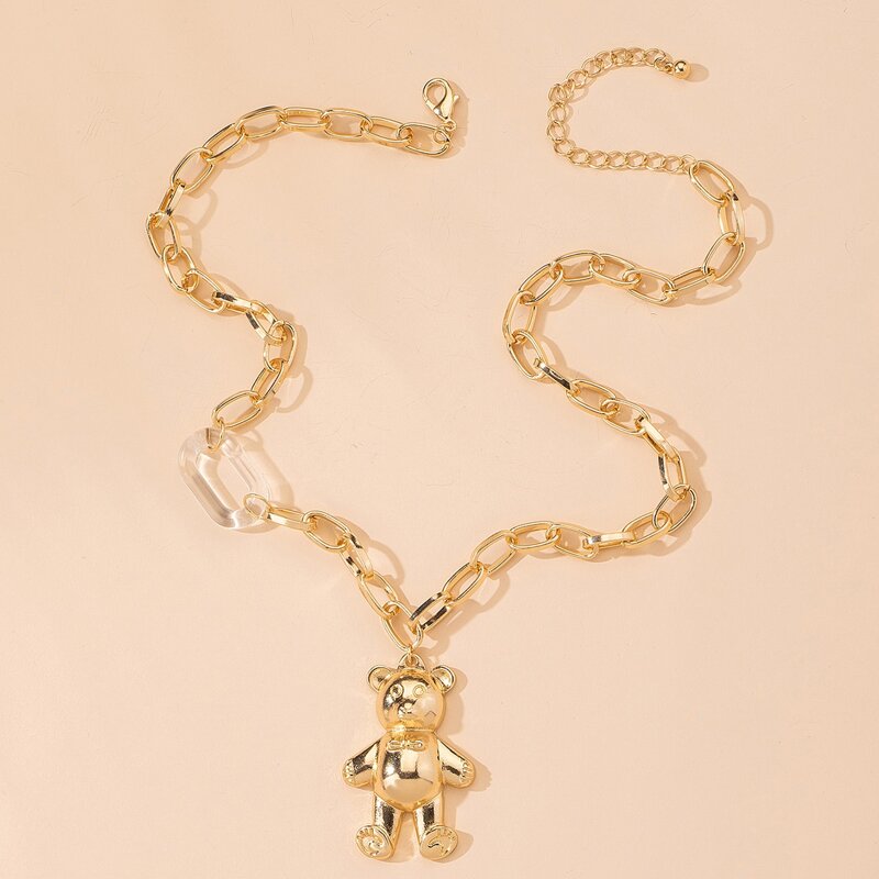 

Bear Chain Necklace, Gold