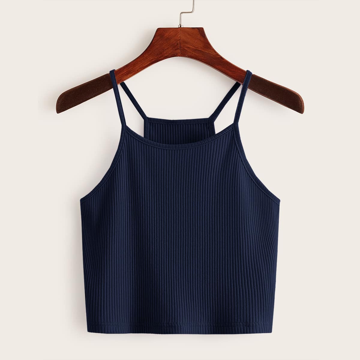 

Ribbed Navy Cami, Navy blue