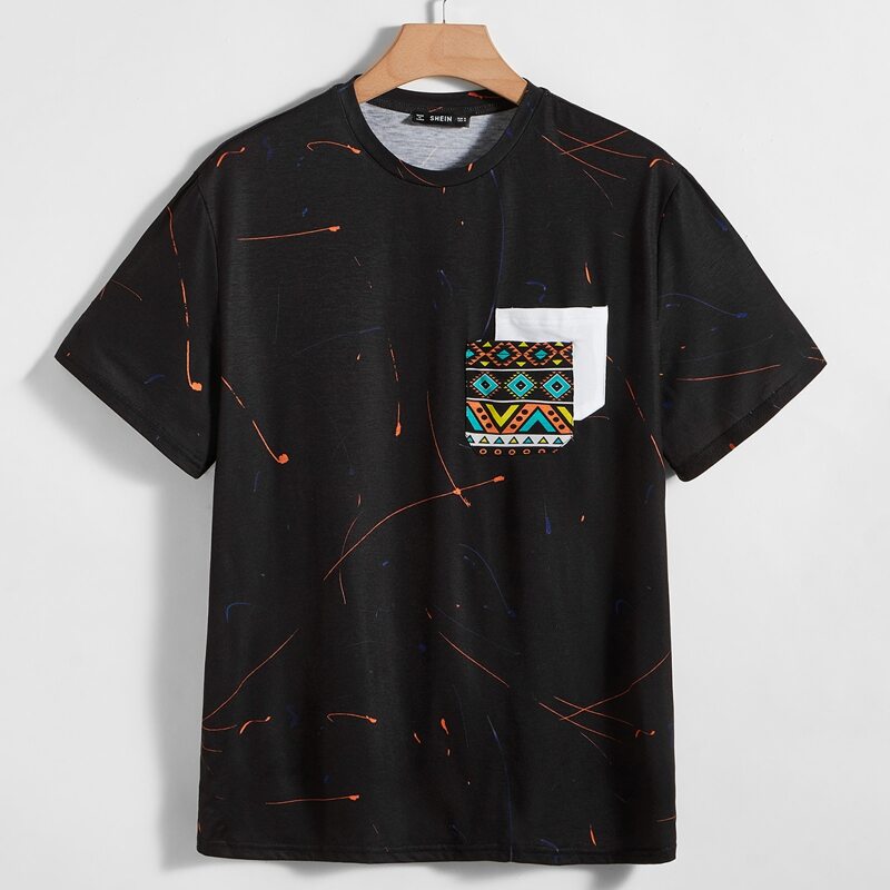 

Guys Pocket Patched Tee, Black