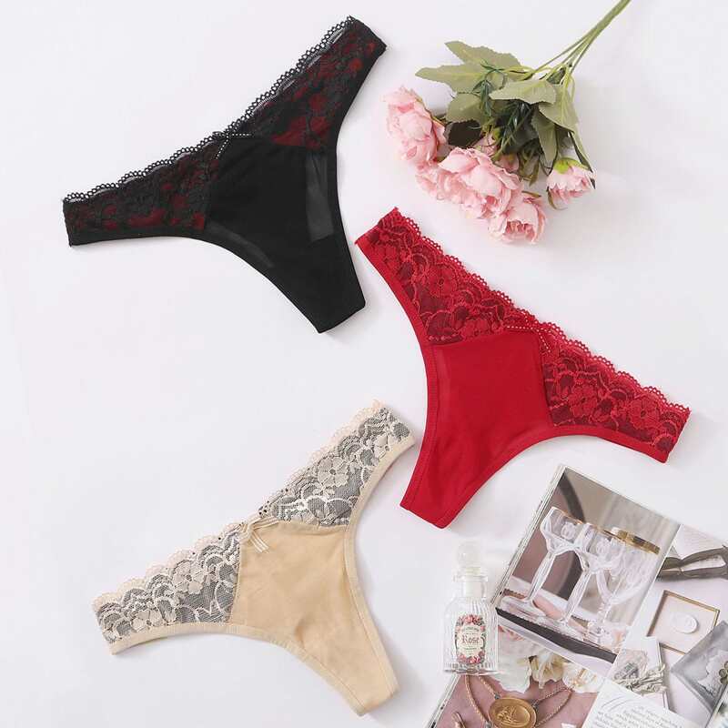 

3pack Floral Lace Panty Set, Multicolor
