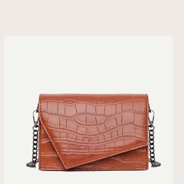 

коричный Крокодил Сумка через плечо, Коричневые